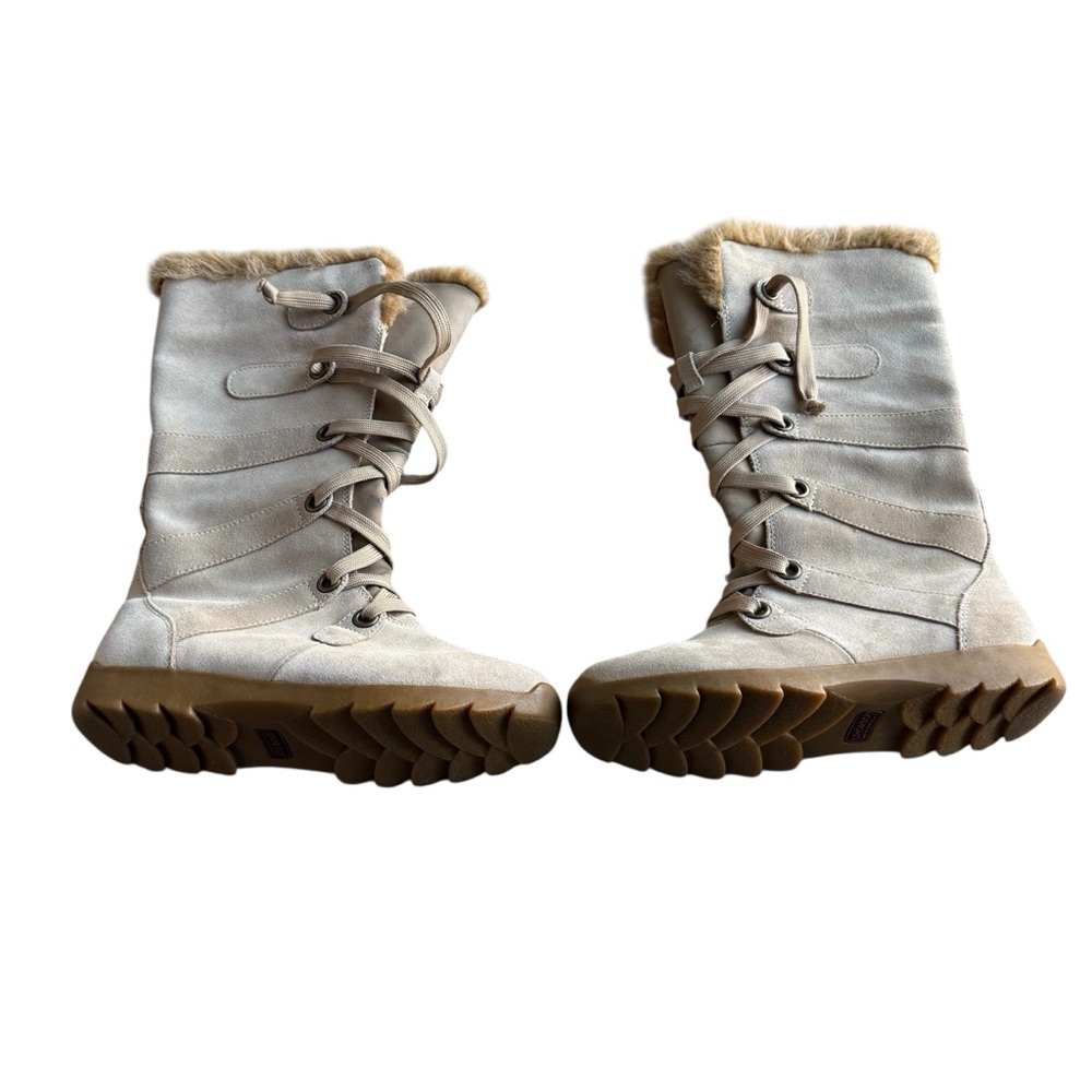 Sporto Womens Gojo Leather Suede Boots Size 7 1/2‎ waterproof Lace Up Tan